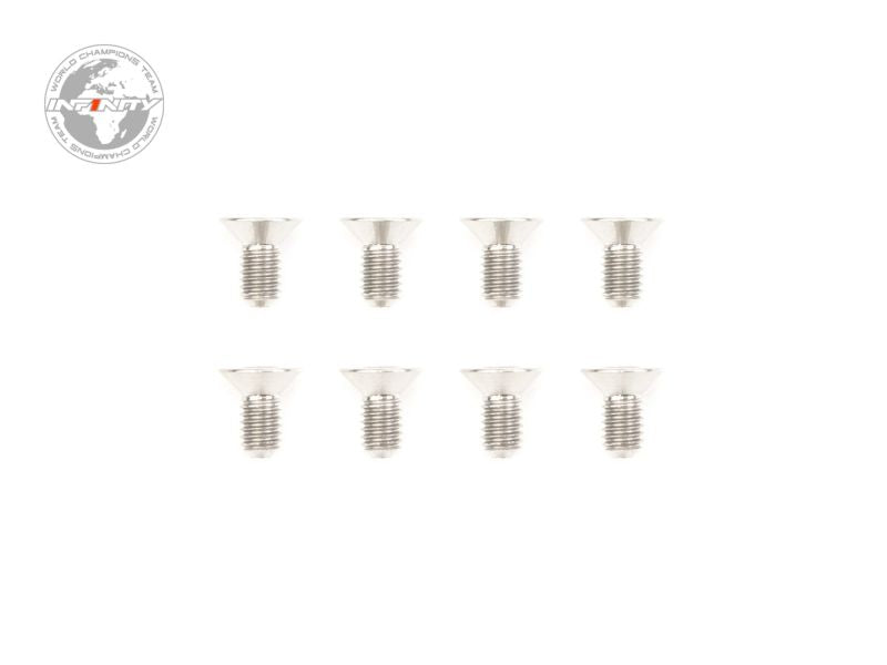 B02306T - M3x6mm MC TITANIUM FLAT HEAD SCREW (8pcs)