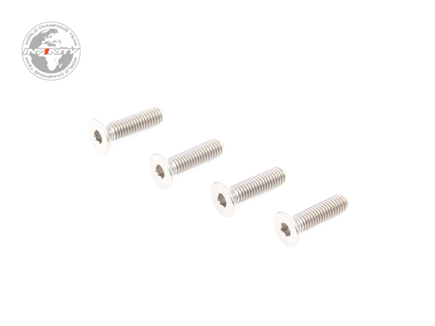 B02312T - INFINITY M3x12mm TITANIUM FLAT HEAD SCREW (8pcs)