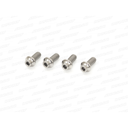 B012506UT - M2.5x6mm TITANIUM UFO HEAD SCREW (4pcs)