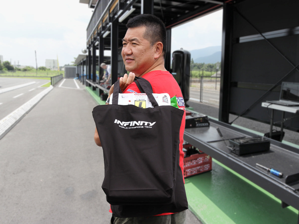 A0073 - INFINITY CANVAS TOTE BAG (Black / L size)