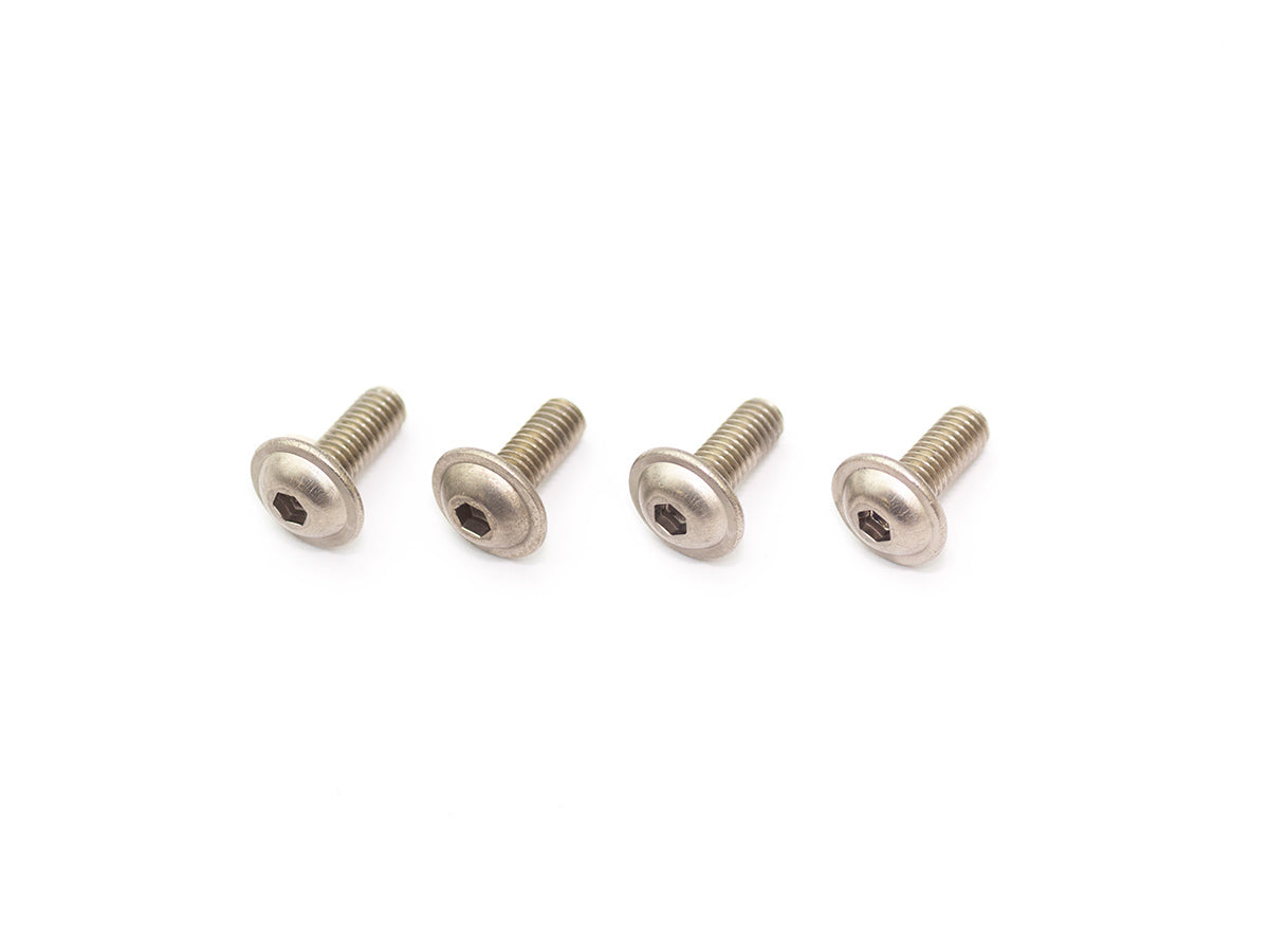 B01308FT - M3x8mm TITANIUM FLANGE BUTTON HEAD SCREW (4pcs)