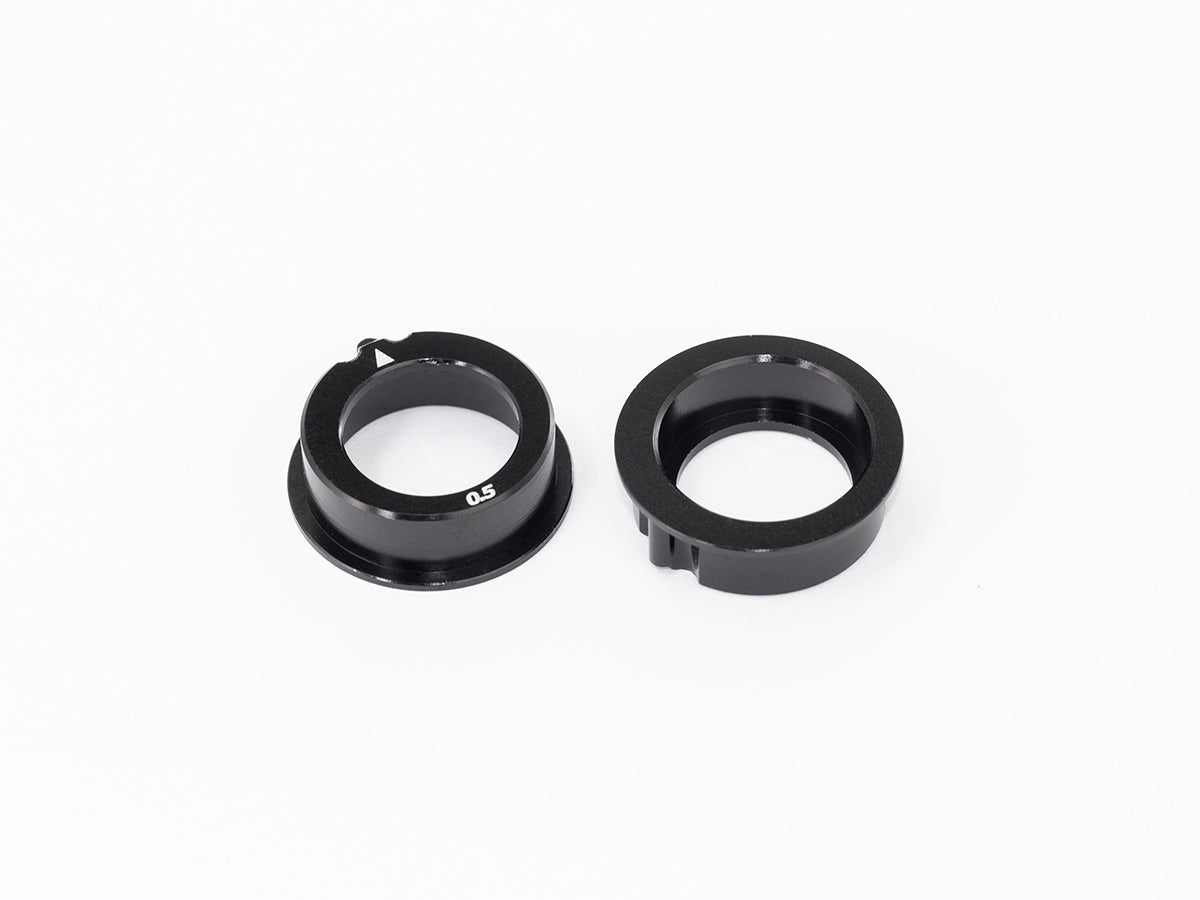 T162 - ALUMINUM ECCENTRIC BEARING HOLDER 0.5mm (Black/2pcs)