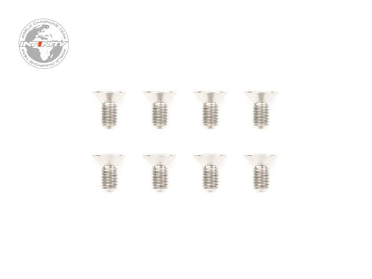 B02306T - M3x6mm MC TITANIUM FLAT HEAD SCREW (8pcs)