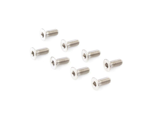 B02308T - M3x8mm MC TITANIUM FLAT HEAD SCREW (8pcs)