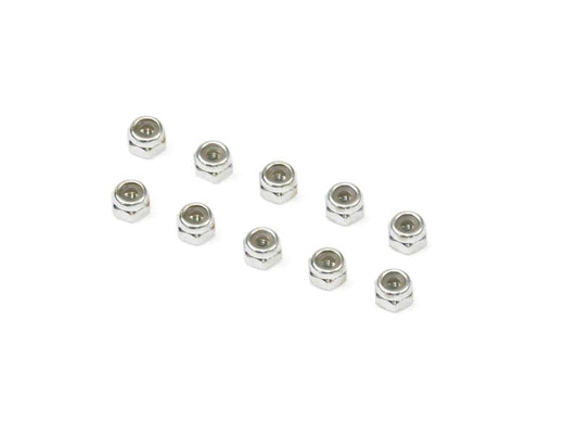 B072501 - M2.5 NYLON NUT (Silver/10pcs)