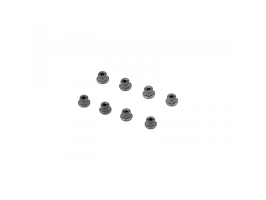 B07303 - M3 FLANGED NYLON NUT (Black/8pcs)