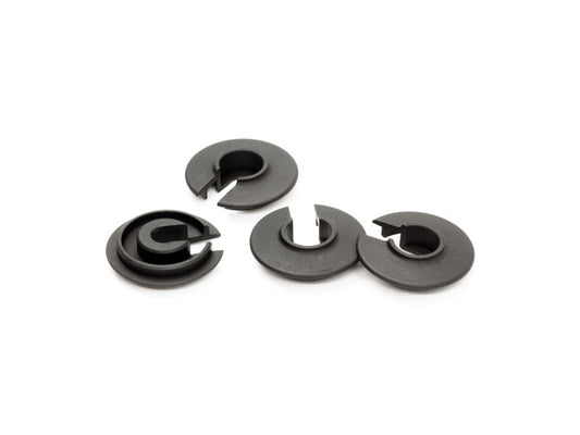 SMJ3570 - SMJ LOW MOUNTED ALUMINUM SHOCK SPRING RETAINER (-1mm/Black/4pcs)