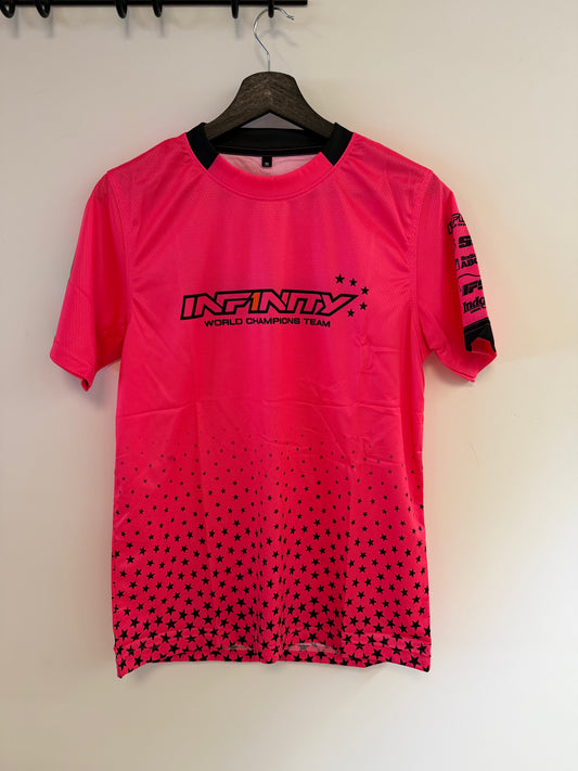 T-Shirt Fluorescent Pink Infinity L