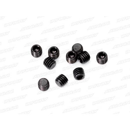 B043025F - M3x2.5mm SET SCREW (Flat Point/10pcs)