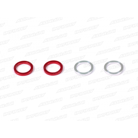 R0261 - REAR BODY MOUNT SPACER (SILVER & RED)