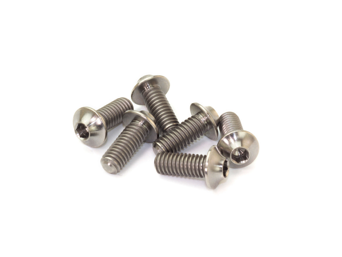 B01410U-T - M4x10mm TITANIUM UFO HEAD SCREW (6pcs)