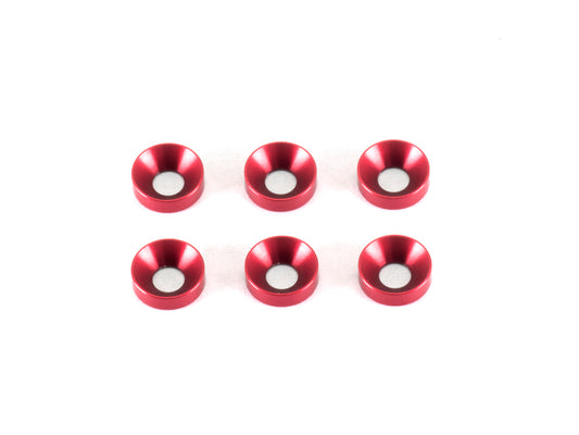 T077 - 3mm Countersunk Washers (Red/6pcs)