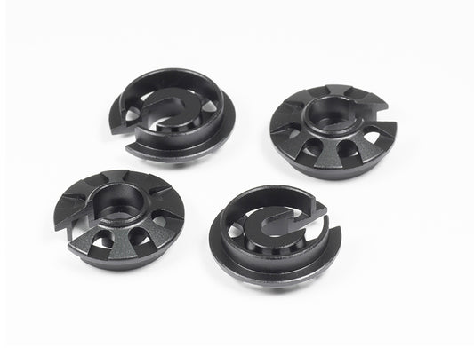 T138 - ALUMINUM SHOCK SPRING RETAINING COLLAR (BLACK/4pcs)