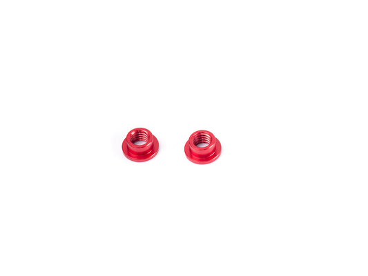 T196 - ALU FLANGE COLLAR M3x4x2.5mm (Red/2pcs)