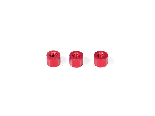 T282 - ALU MOUNT SPACER M3x6x4.5mm (Red/3pcs)