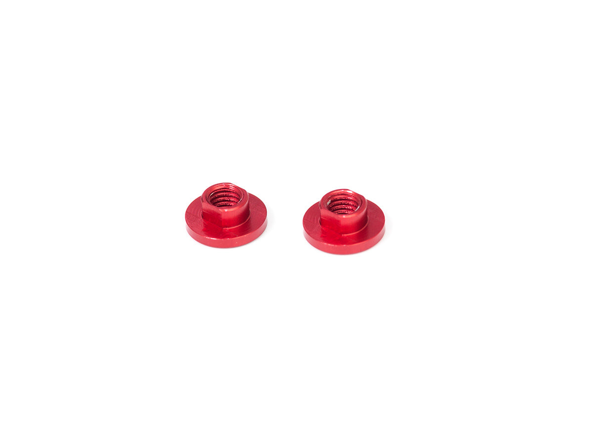 T283 - ALU FLANGE COLLAR M3x4x3.0mm (Red/2pcs)